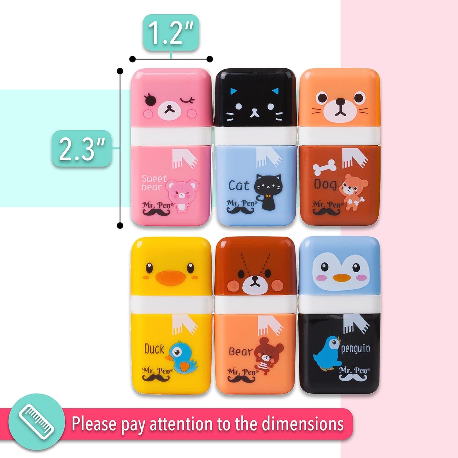 Gomas de Borrar para Niños Mr. Pen - 6 Diseños Lindos