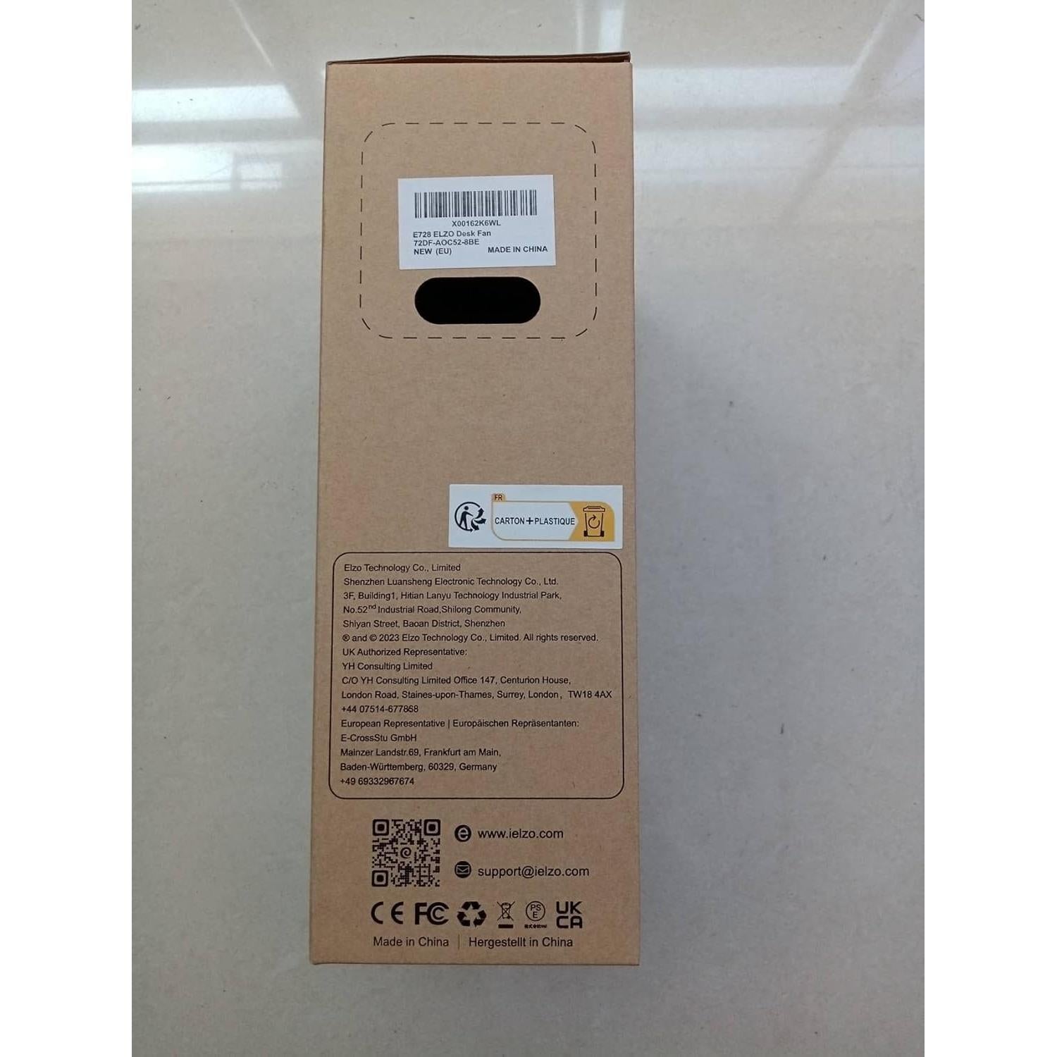 Ventilador de Clip ELZO 5000mAh Recargable Oscilante Negro