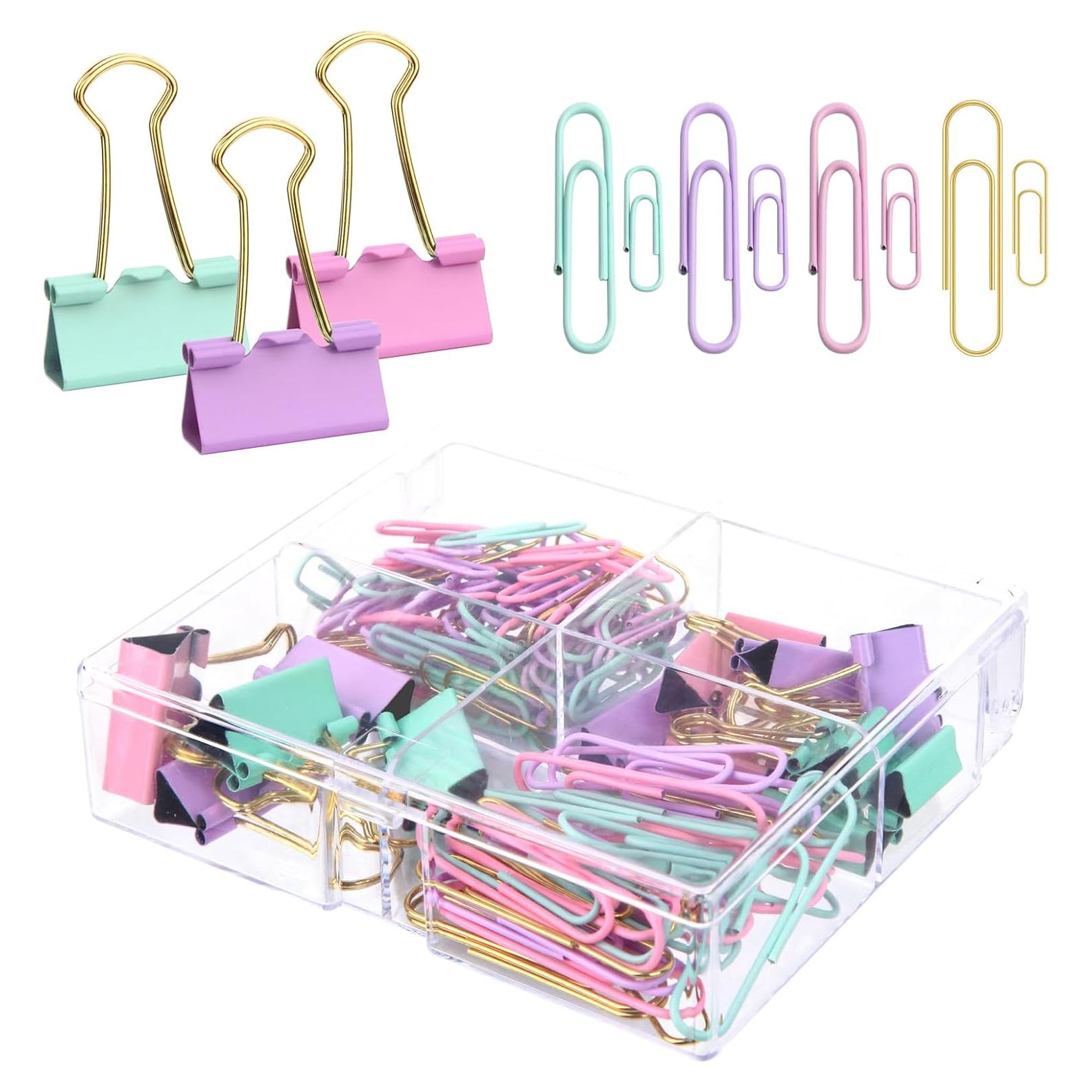 Conjunto de Clips de Papel y Carpeta CREECHWA 165 Piezas