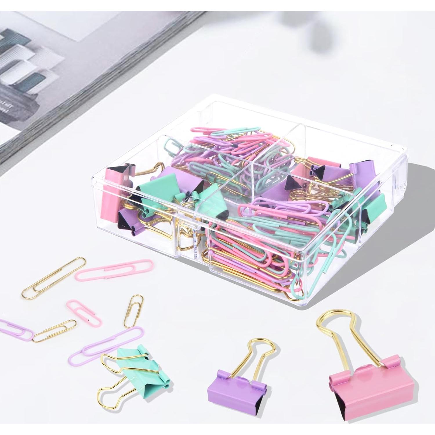 Conjunto de Clips de Papel y Carpeta CREECHWA 165 Piezas