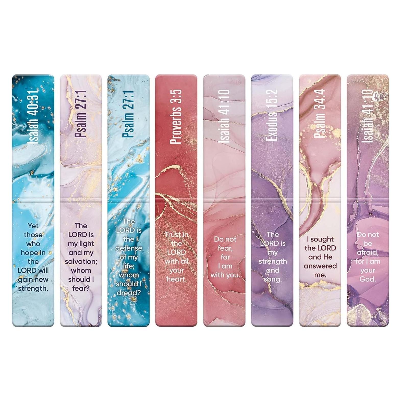 8 Marcadores Magnéticos Morjor - Versículos Bíblicos Ánimo y Fuerza 2