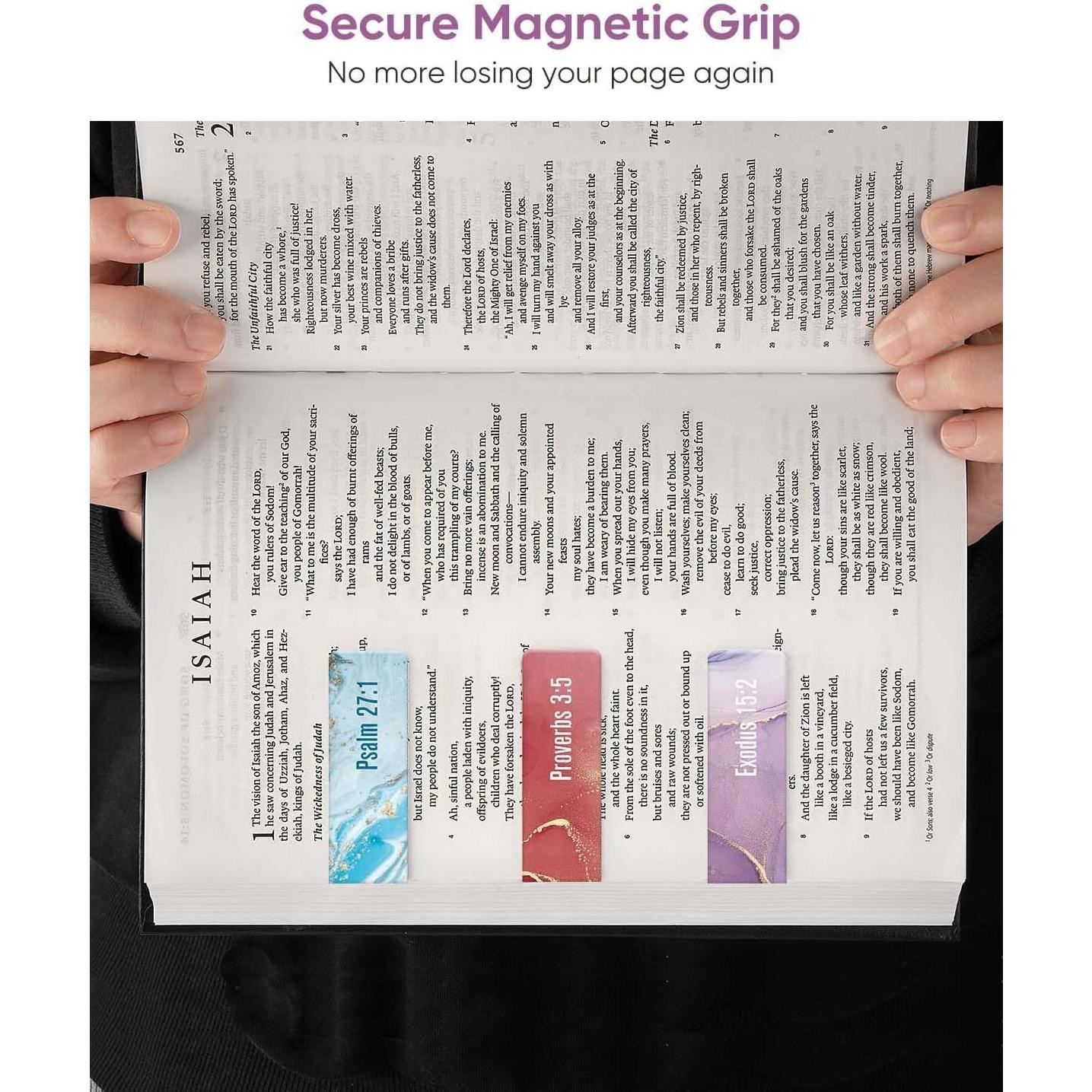 8 Marcadores Magnéticos Morjor - Versículos Bíblicos Ánimo y Fuerza 2