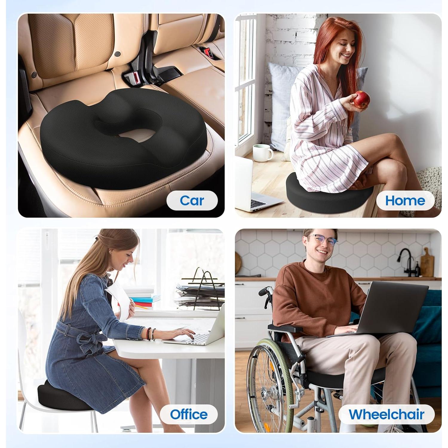 Cojín de Asiento Donut CushZone - Espuma Viscoelástica 43 cm