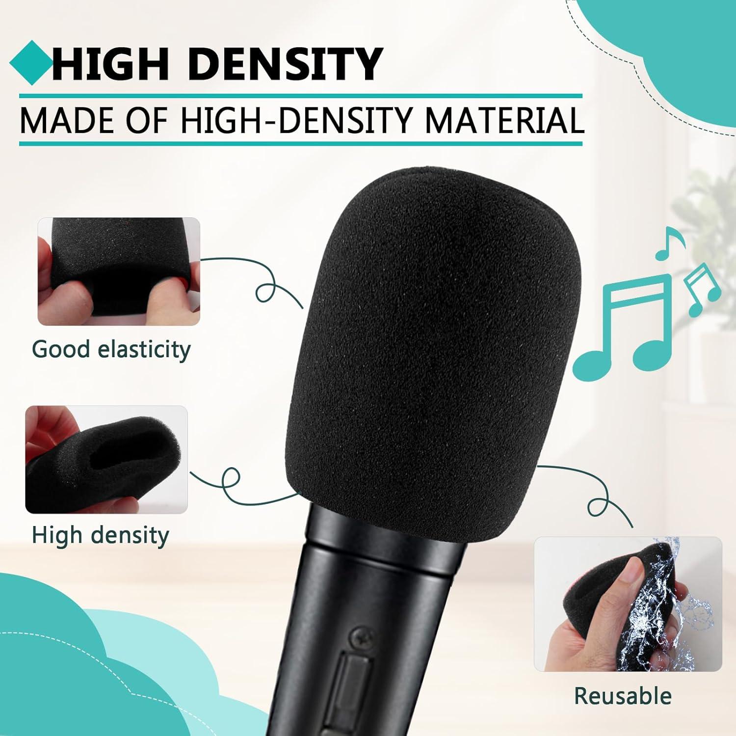 20 Cubiertas de Micrófono Espuma Bonsicoky - Negro