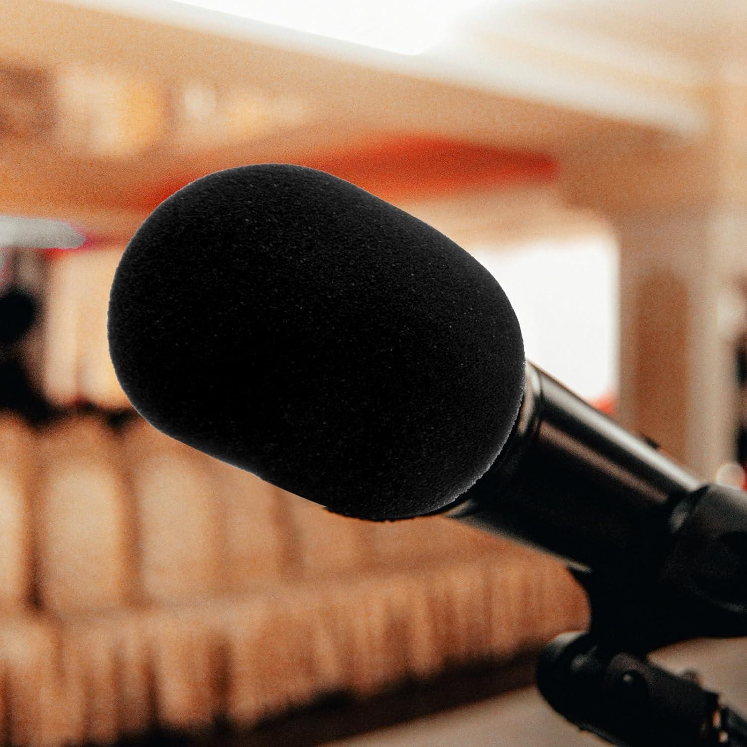 20 Cubiertas de Micrófono Espuma Bonsicoky - Negro