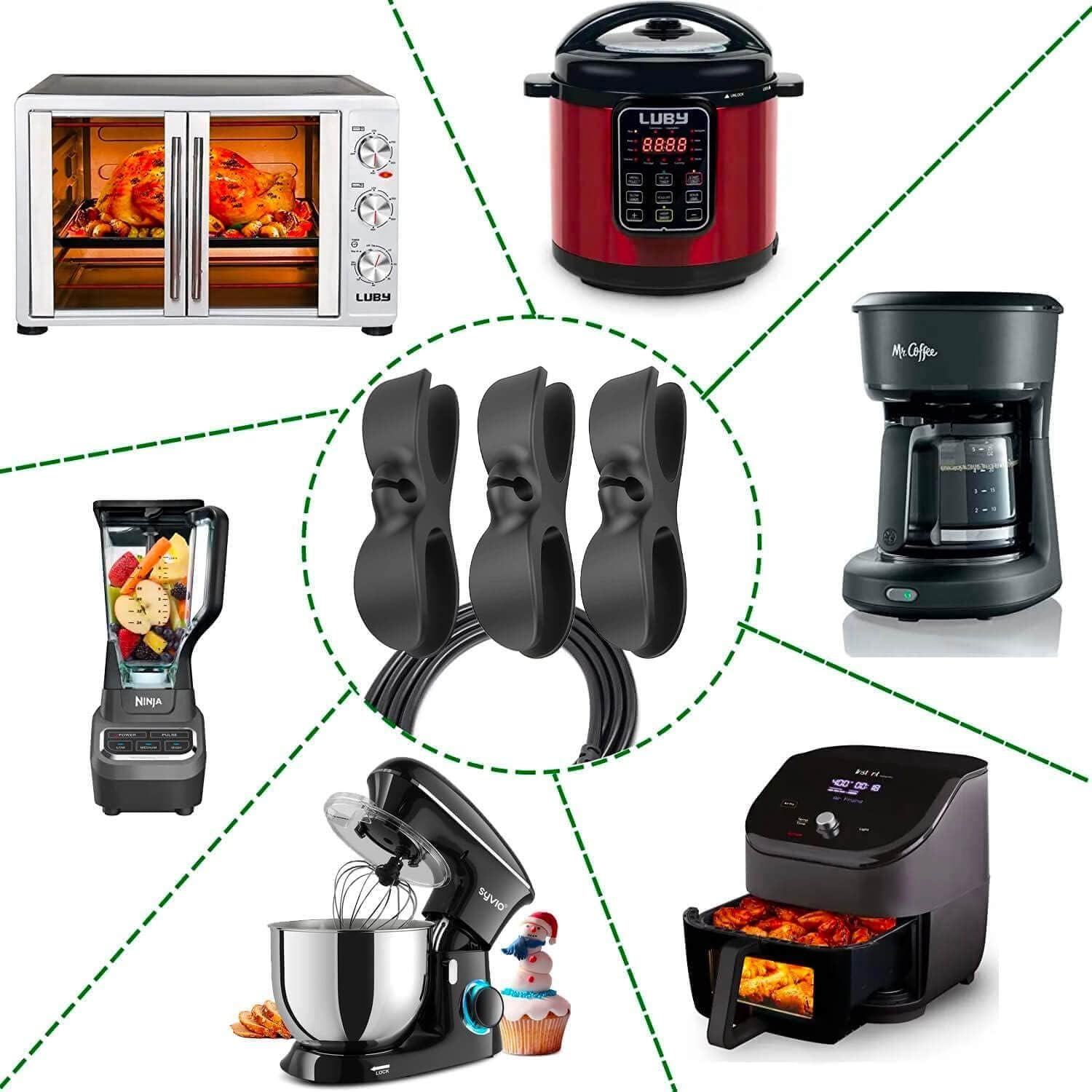 Organizador de Cables para Electrodomésticos AFunCrafter Negro