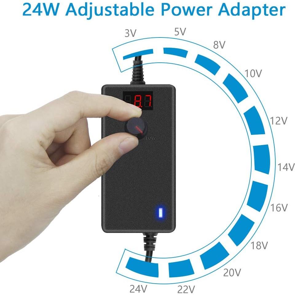 Adaptador de corriente universal SHNITPWR 24W 3V-24V ajustable