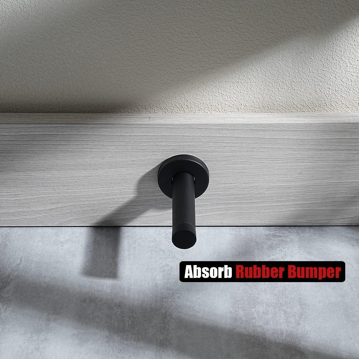 Tope de Puerta JQK Acero Inoxidable 304 Negro Mate 9x4.5cm