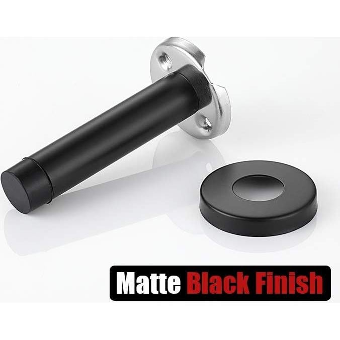 Tope de Puerta JQK Acero Inoxidable 304 Negro Mate 9x4.5cm