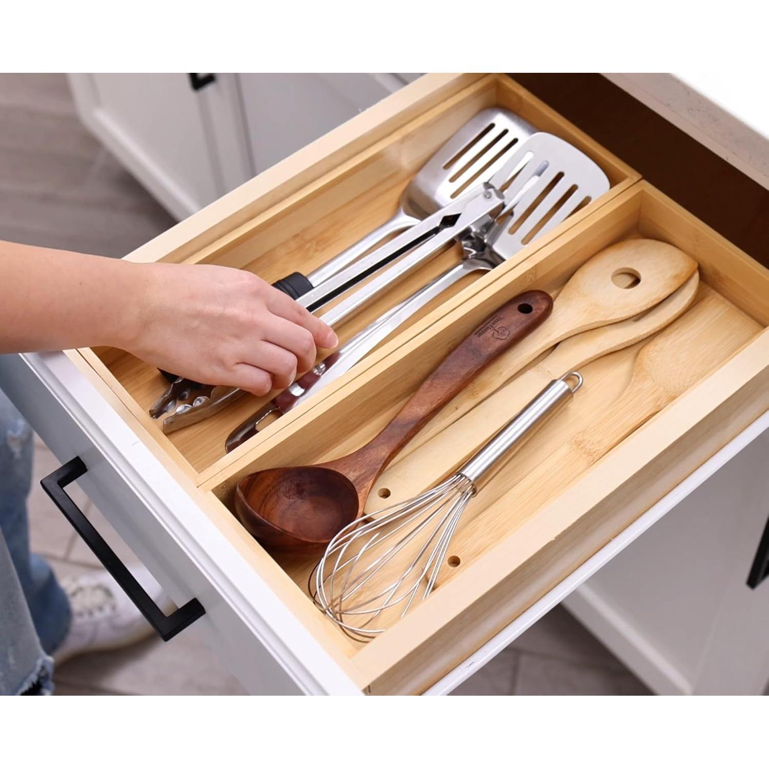 Organizador de Cajones Fabsome de Bambú Natural - Juego de 2