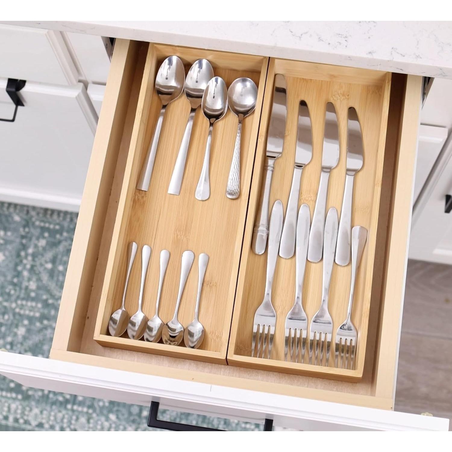 Organizador de Cajones Fabsome de Bambú Natural - Juego de 2