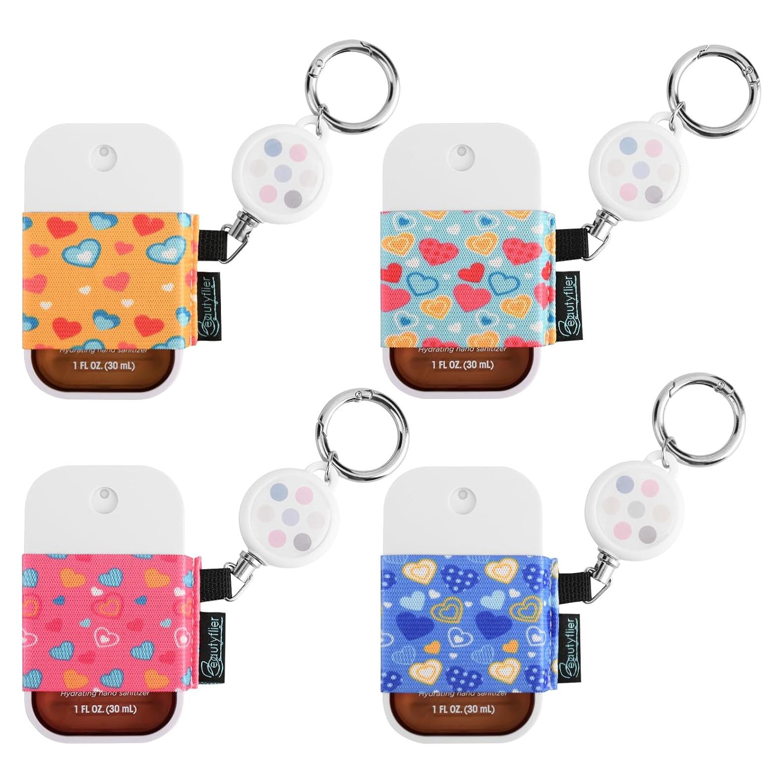 Pack de 4 Fundas Elásticas Beautyflier para Spray 30ml Corazón