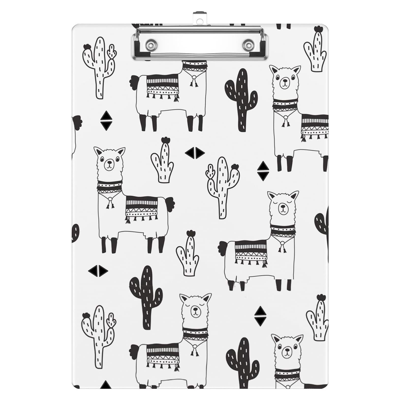 Portapapeles A4 EMXION Alpaca Cactus con Clip de Metal