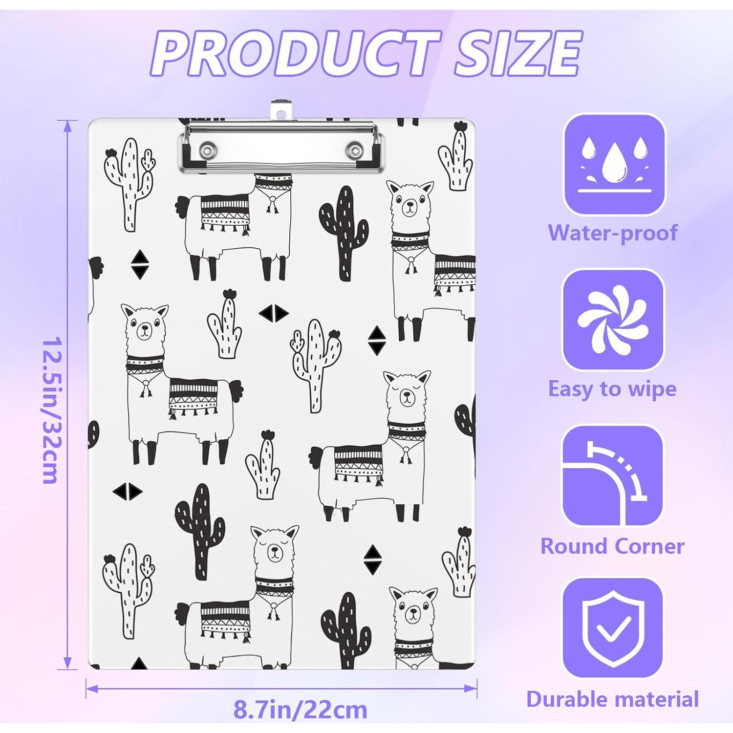 Portapapeles A4 EMXION Alpaca Cactus con Clip de Metal