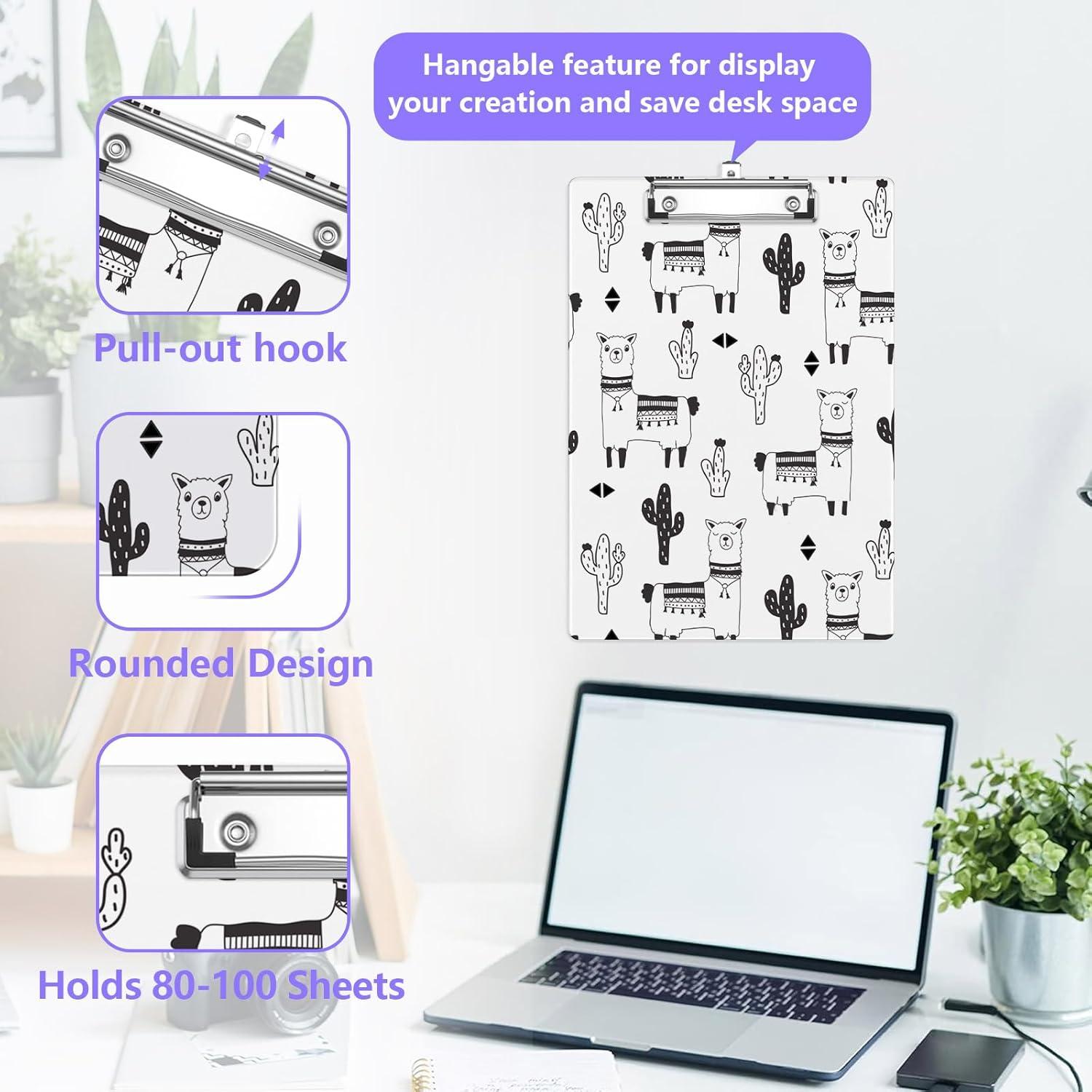 Portapapeles A4 EMXION Alpaca Cactus con Clip de Metal