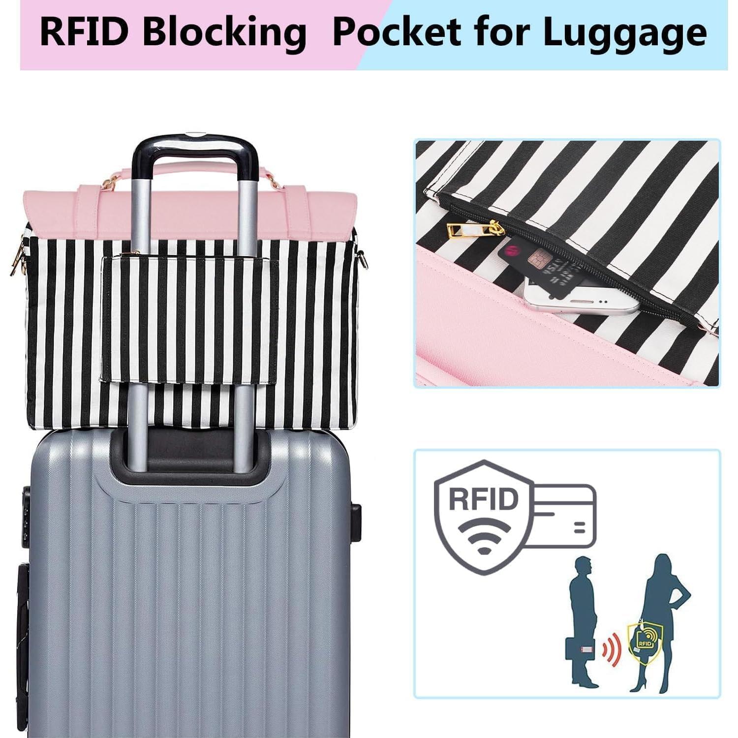 Bolsa para Laptop MATEIN Rosa 15.6" con RFID y Acolchado