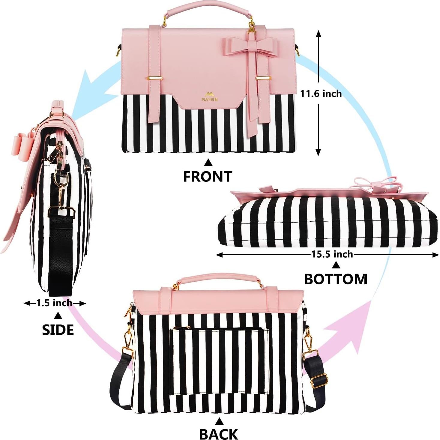 Bolsa para Laptop MATEIN Rosa 15.6" con RFID y Acolchado