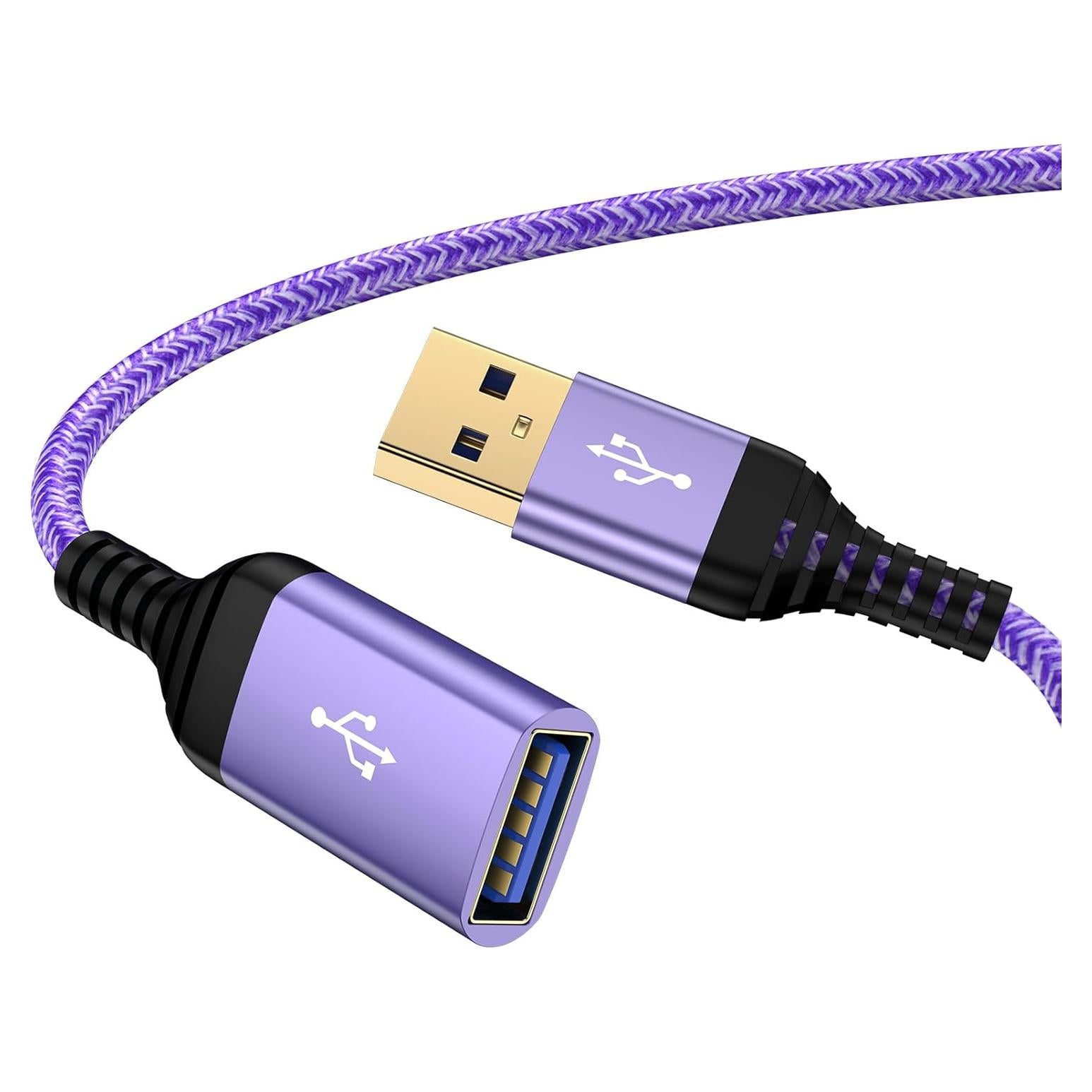 Cable Extensión USB 3.0 1.83m Trenzado Tipo A Macho a Hembra