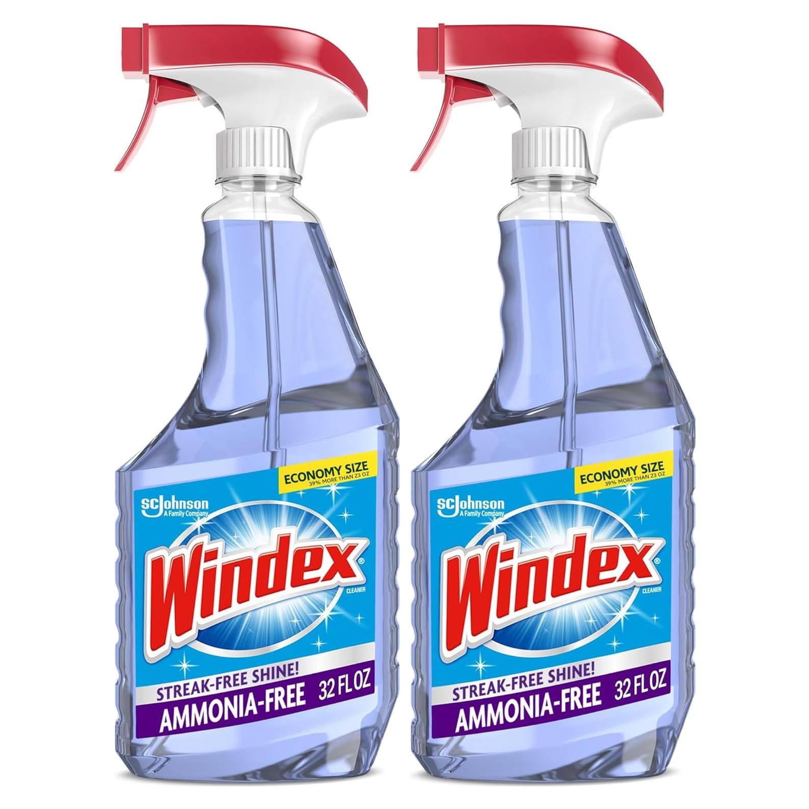 Limpiador de Vidrios Windex 946 ml Libre de Amoníaco - Paquete de 2