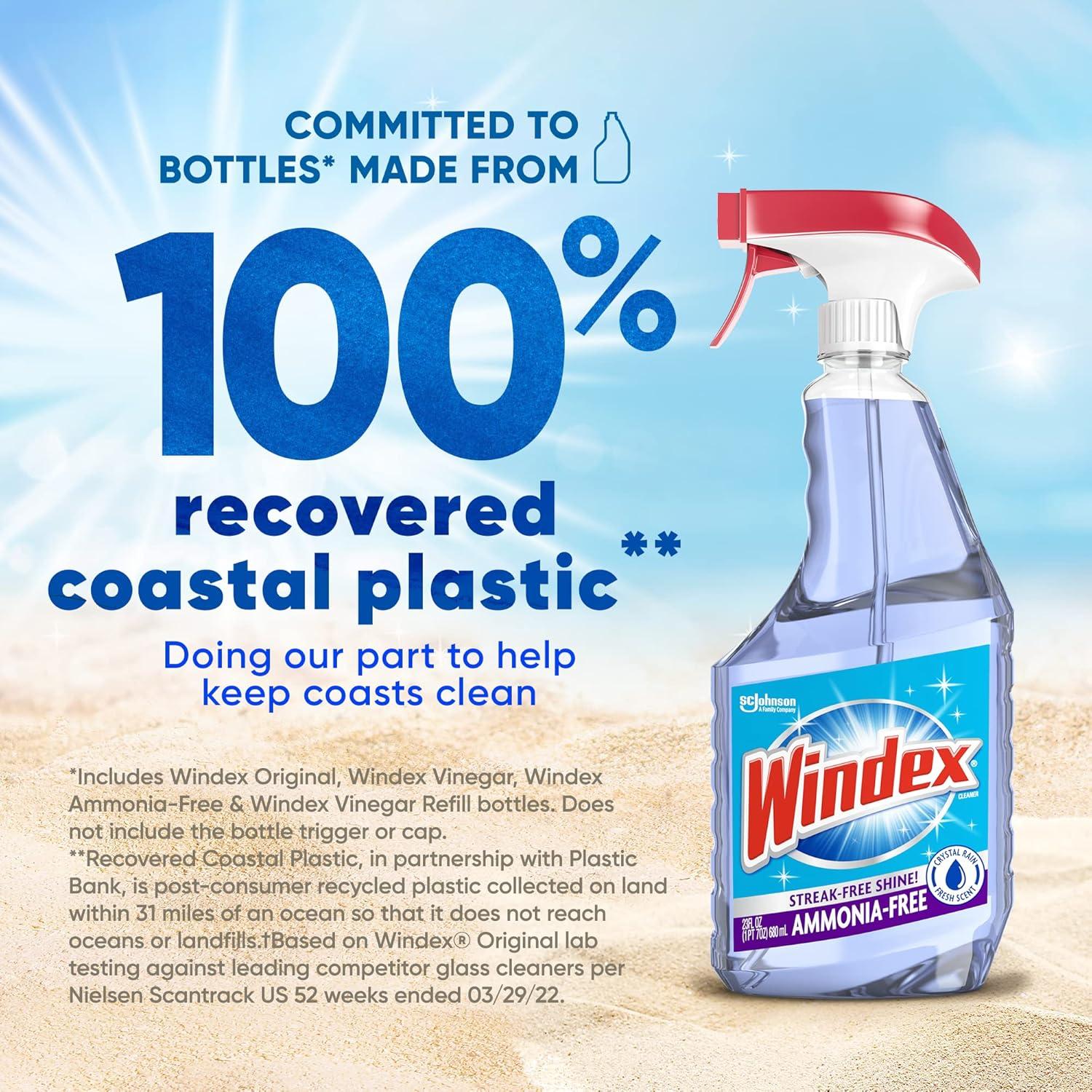 Limpiador de Vidrios Windex 946 ml Libre de Amoníaco - Paquete de 2