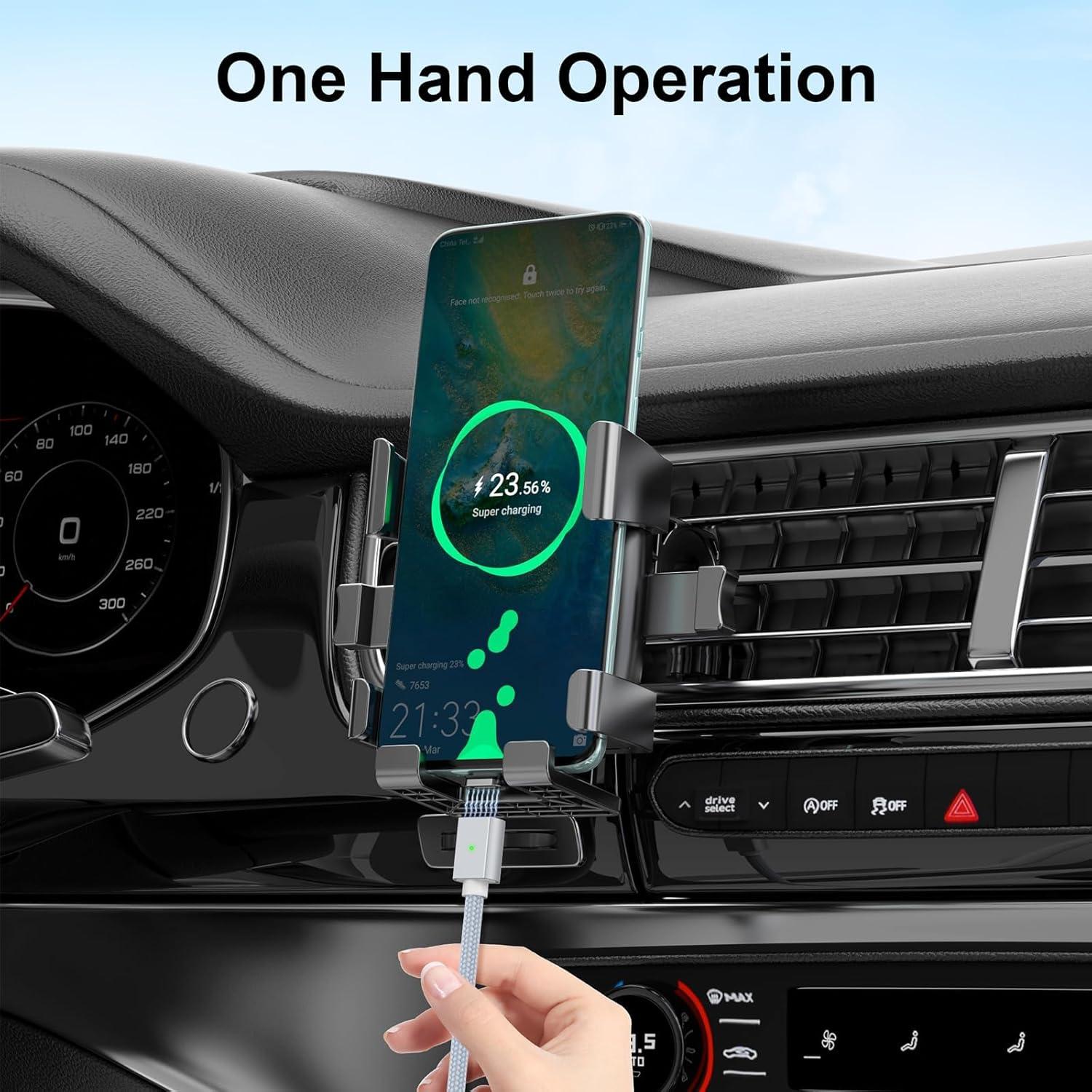 Cable de Carga Magnético 3A 3 en 1 CNakdDG 2.01m Plata