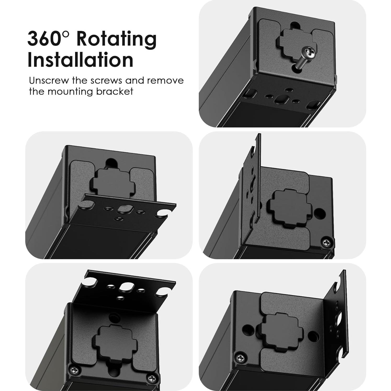 Regleta de Poder JUNNUJ 20A 8 Salidas Metal 1.83m con Protección