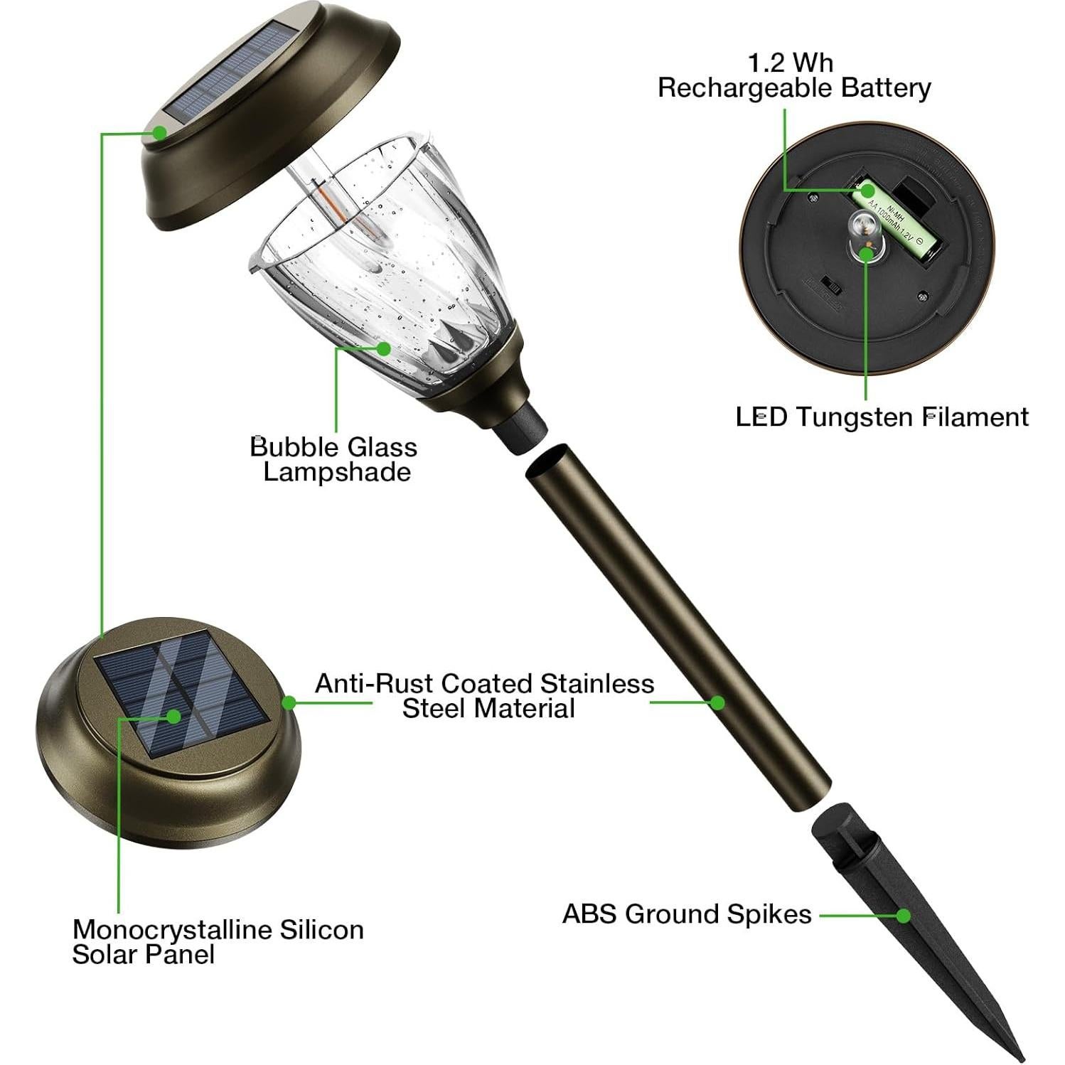 Luces de Camino Solares XMCOSY+ 6 Piezas 10/25 LM Impermeables