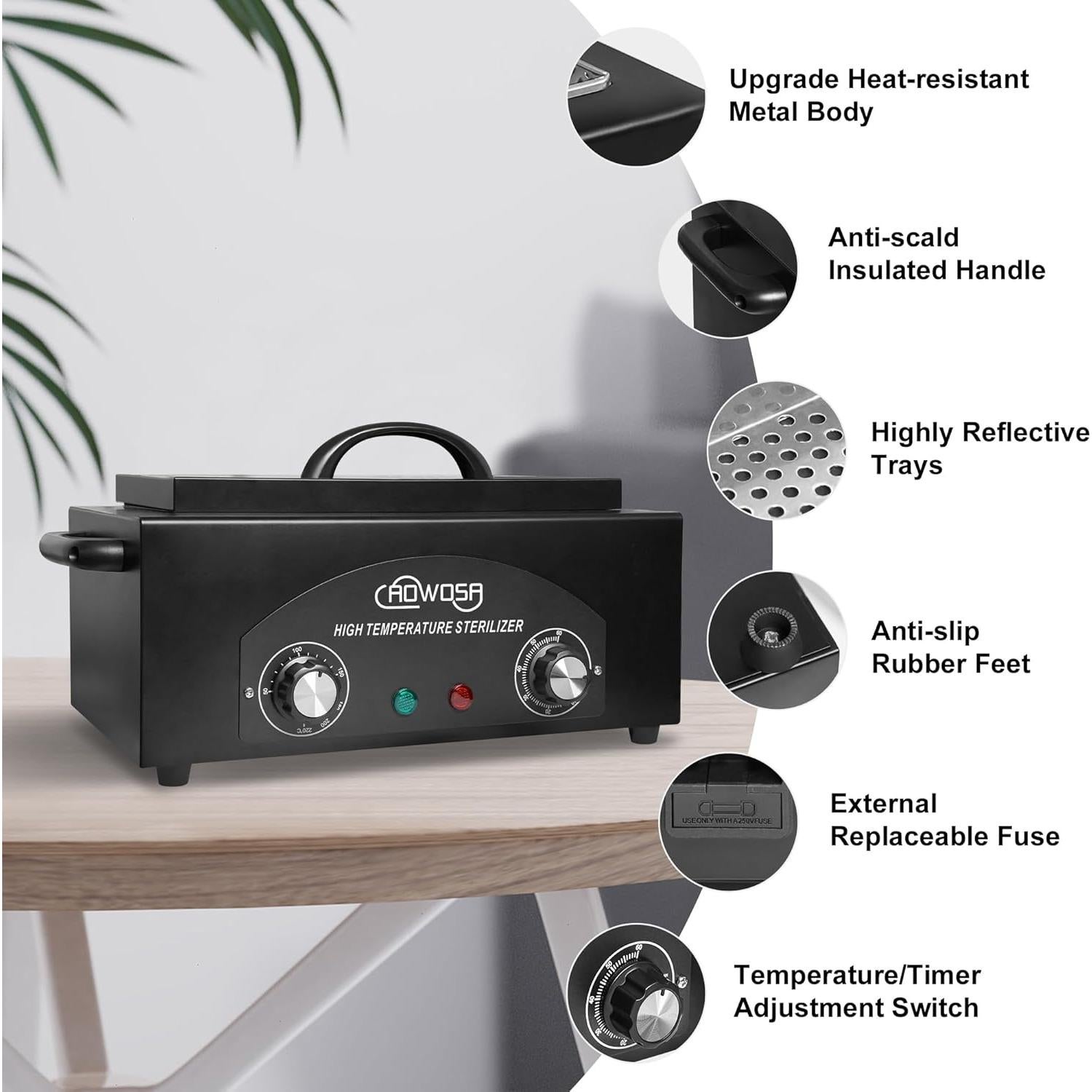 Caja de Limpieza de Herramientas AOWOSA 2L Temperatura 50-220°C