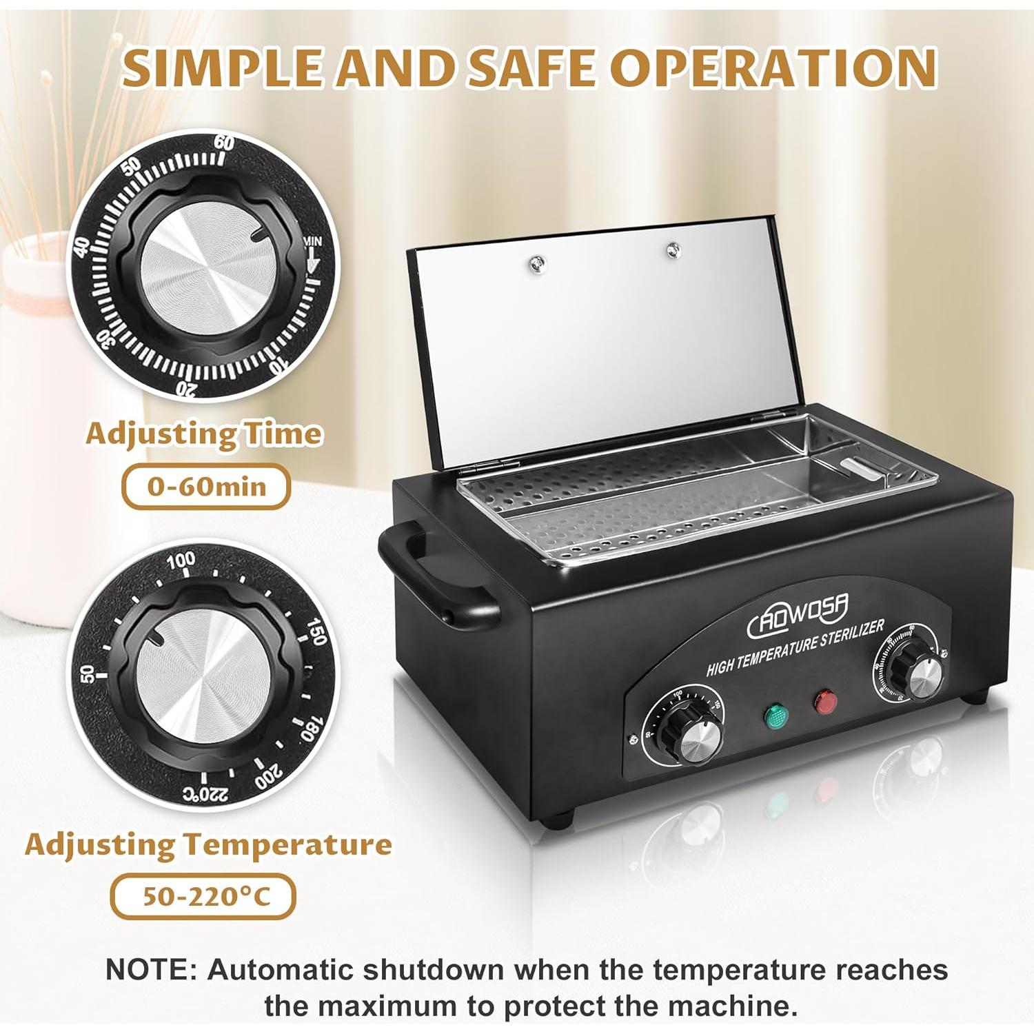 Caja de Limpieza de Herramientas AOWOSA 2L Temperatura 50-220°C