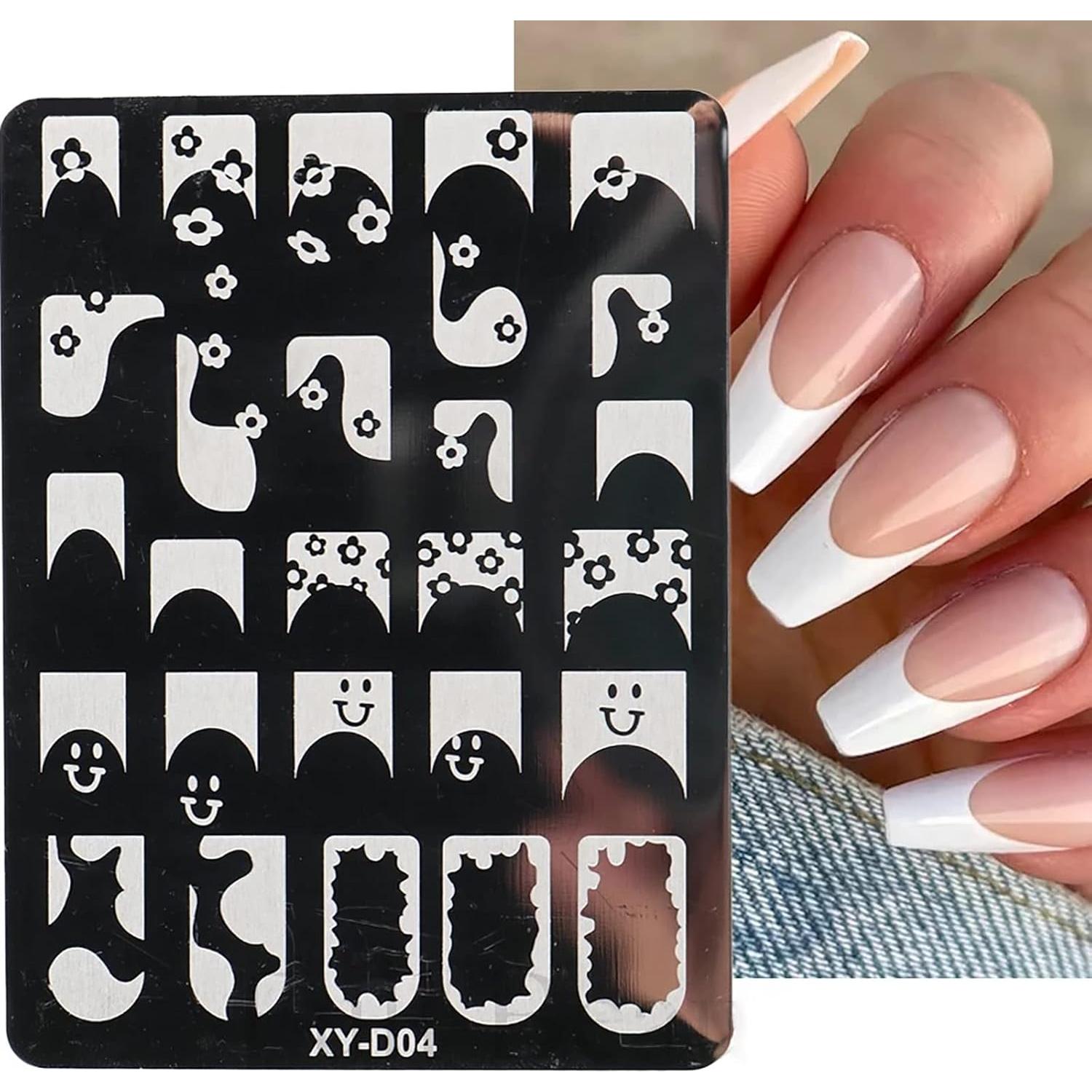 Juego de Plantillas de Estampado de Uñas KKUOO - 6 Piezas
