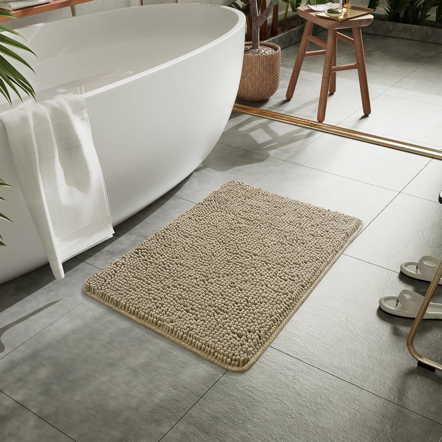 Alfombra de Baño Antideslizante LOCHAS 61x43 cm Beige
