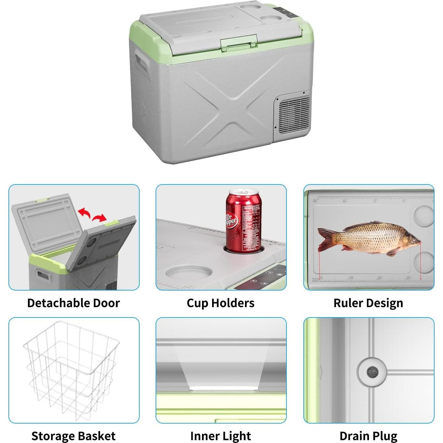 Alpicool Nevera Portátil X40 39.87L 12V para Camping y Pesca