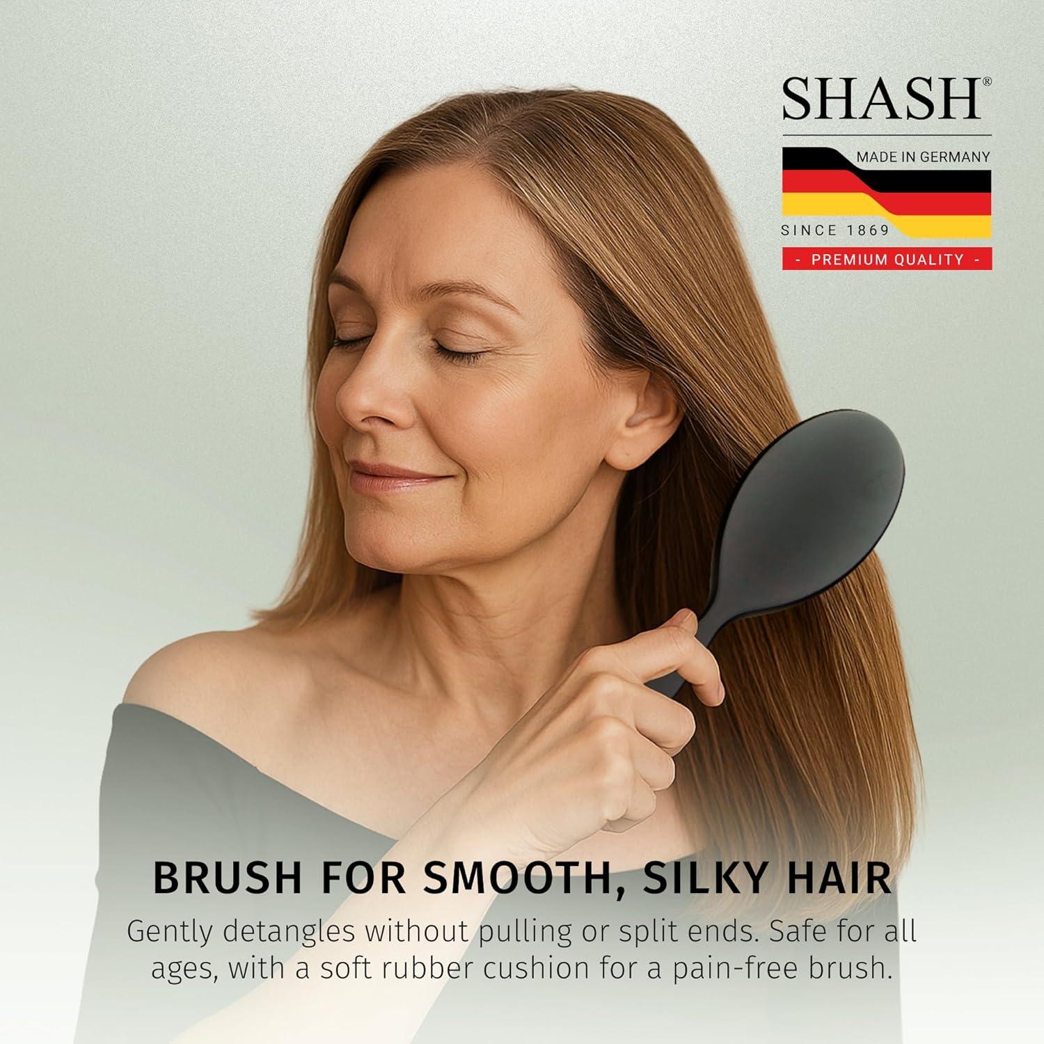 Cepillo de Jabalí Grande SHASH - Nylon 100% para Cabello Grueso