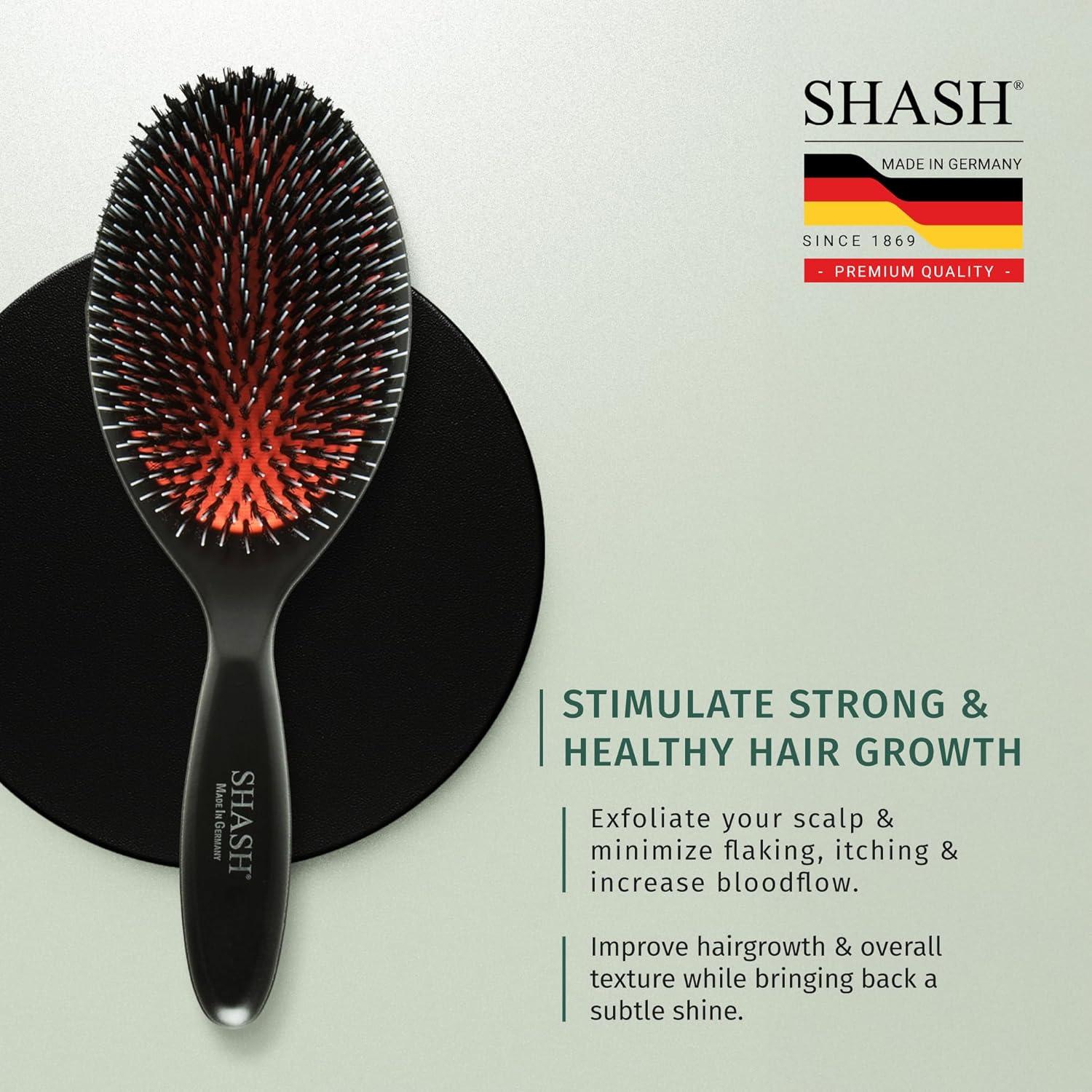 Cepillo de Jabalí Grande SHASH - Nylon 100% para Cabello Grueso