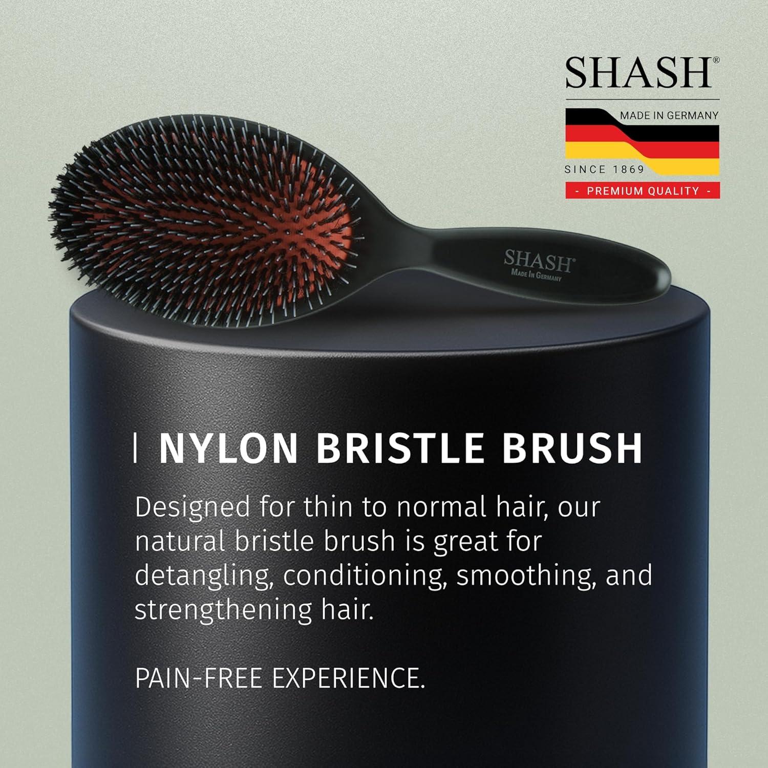 Cepillo de Jabalí Grande SHASH - Nylon 100% para Cabello Grueso