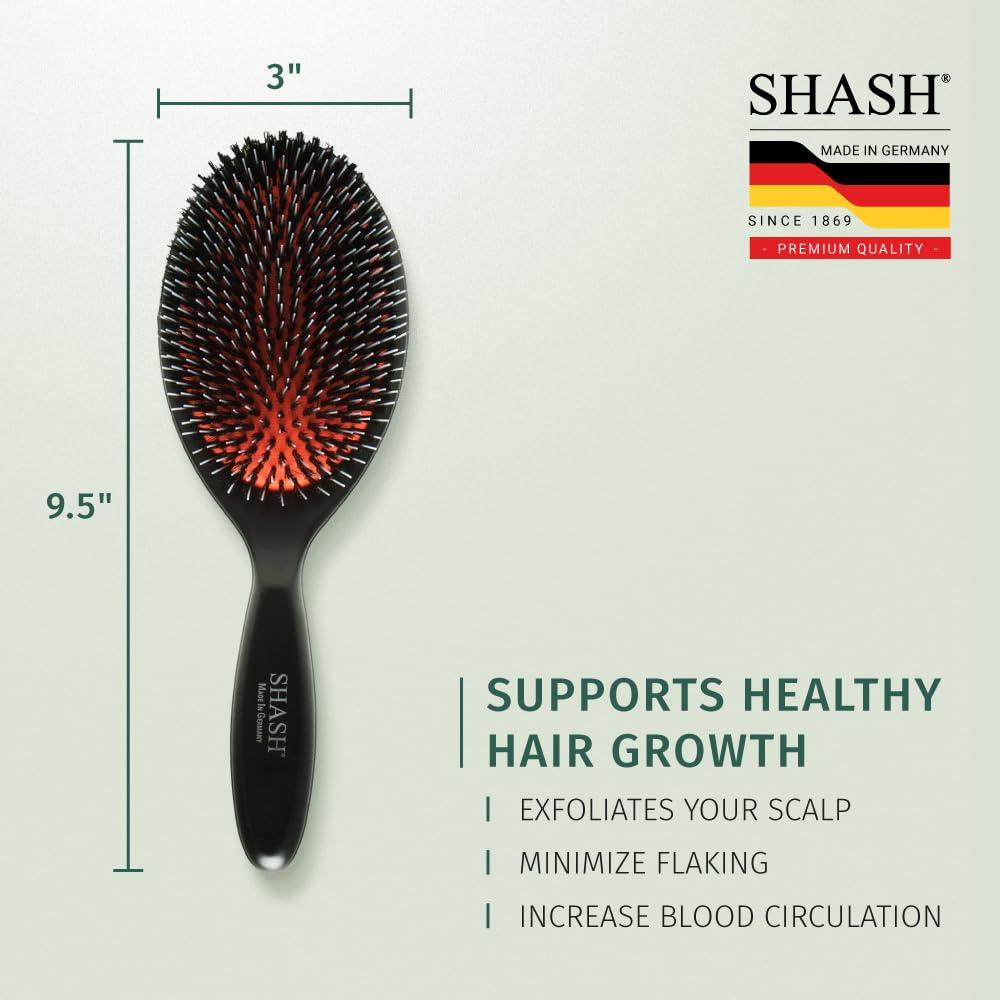 Cepillo de Jabalí Grande SHASH - Nylon 100% para Cabello Grueso