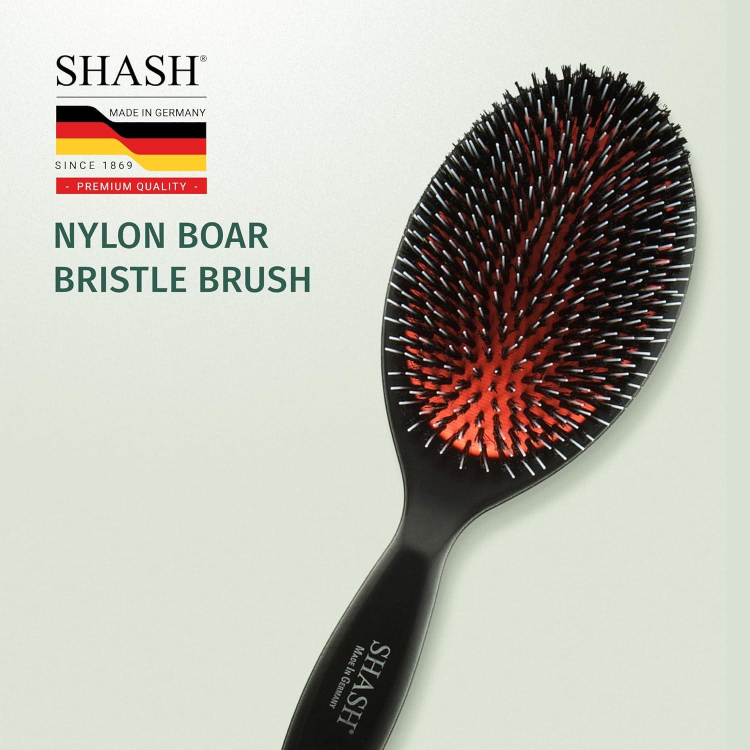 Cepillo de Jabalí Grande SHASH - Nylon 100% para Cabello Grueso