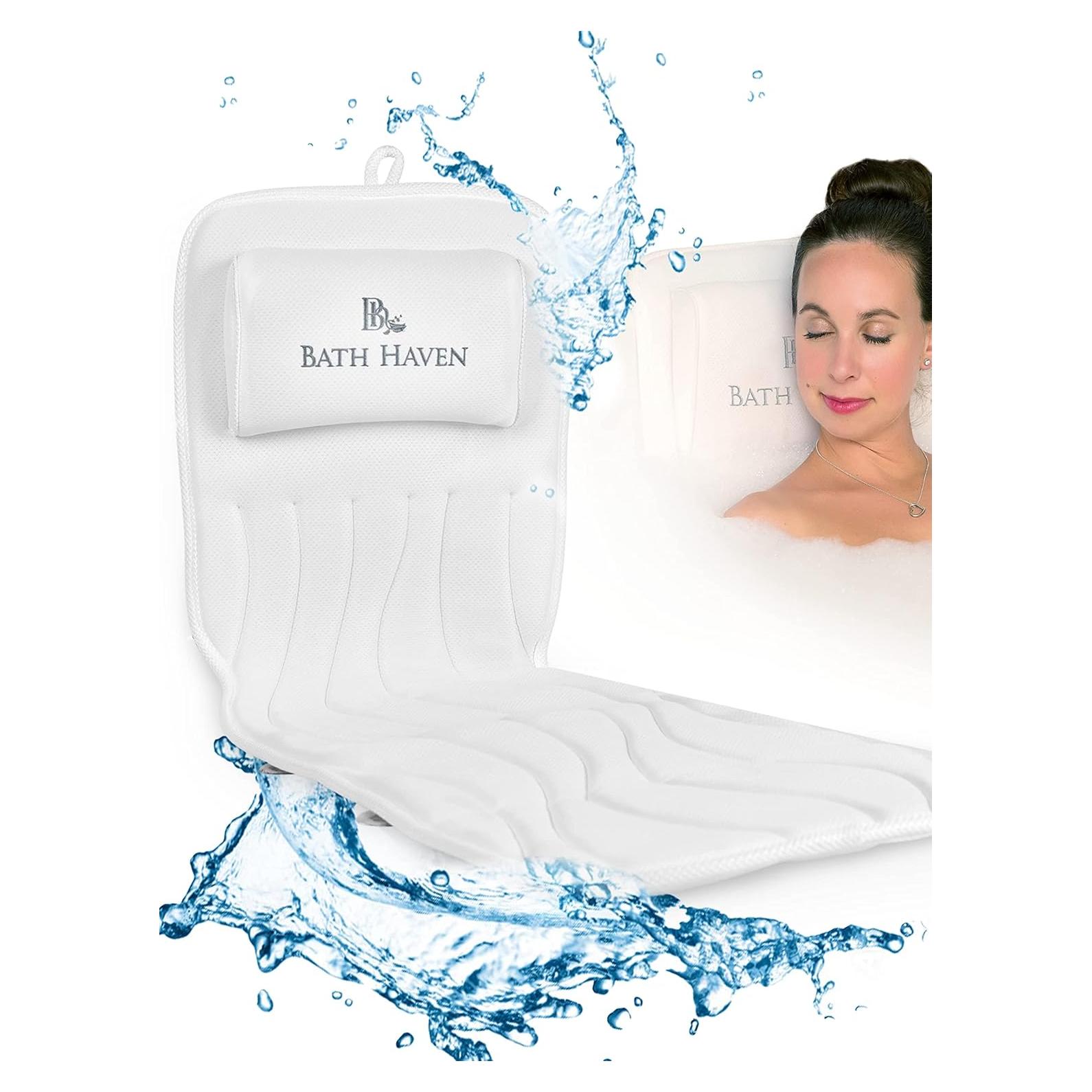 Almohada de Baño Bath Haven Deluxe - 127x38 cm, Malla Aire
