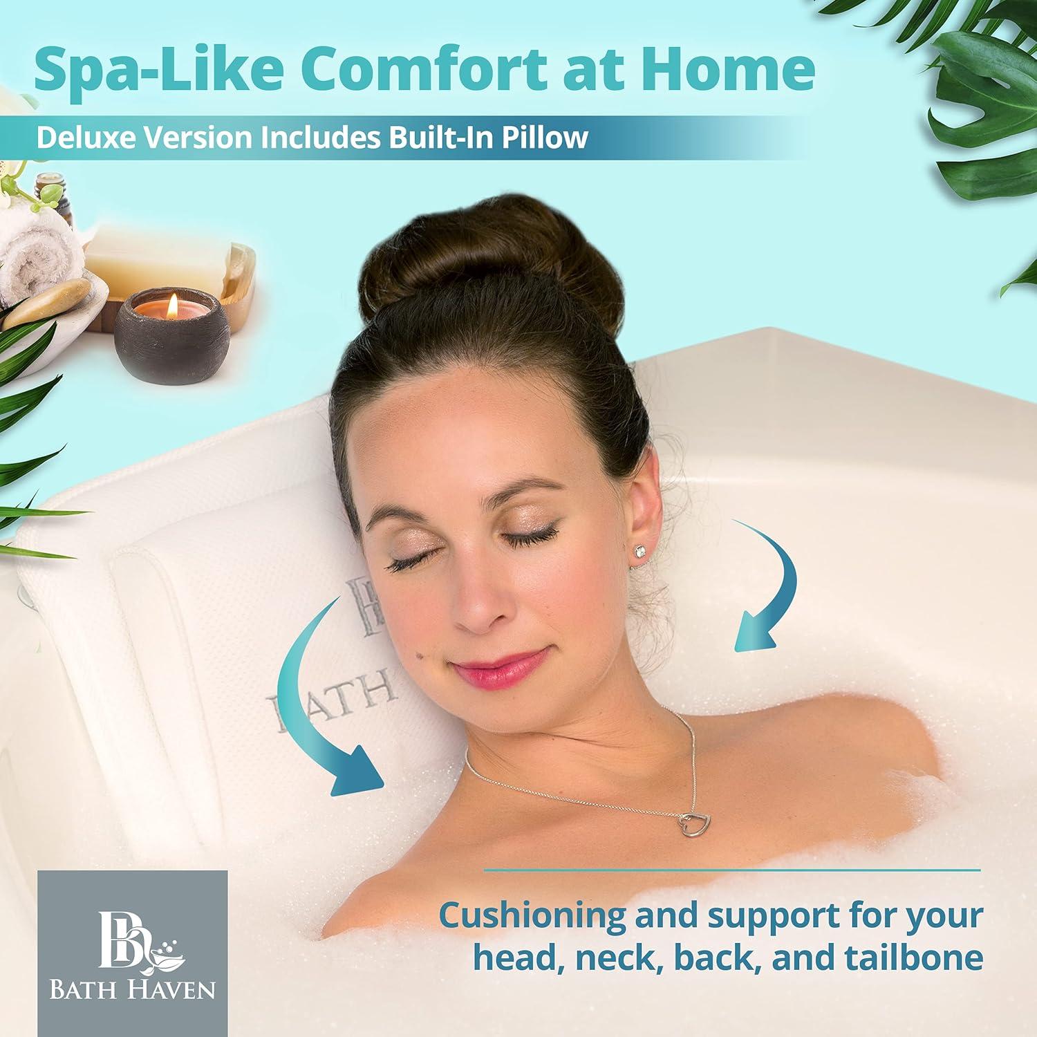 Almohada de Baño Bath Haven Deluxe - 127x38 cm, Malla Aire