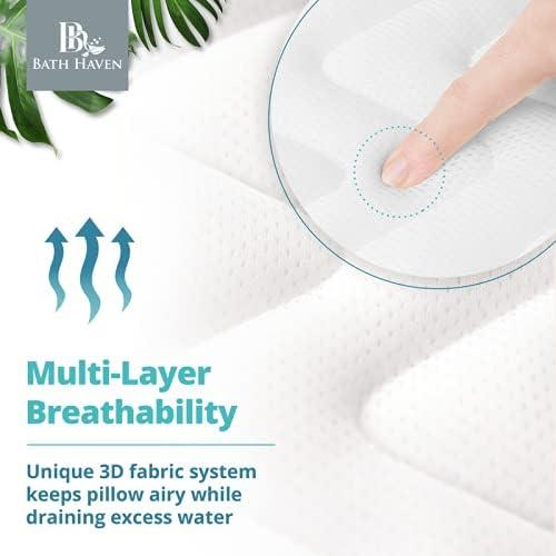 Almohada de Baño Bath Haven Deluxe - 127x38 cm, Malla Aire