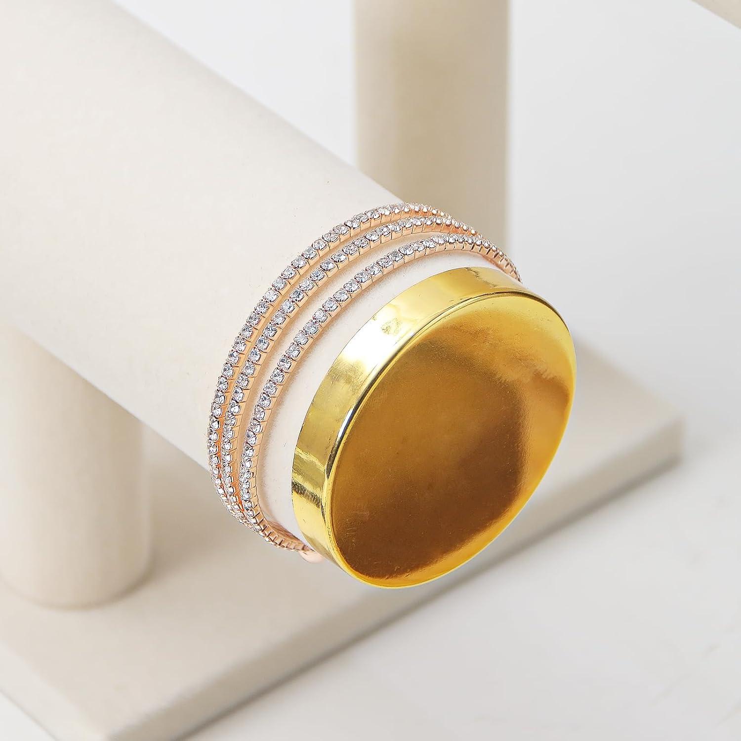 Soporte organizador de pulseras Justsoso 2 niveles terciopelo Beige