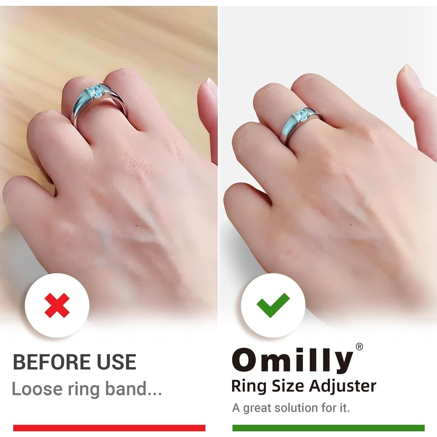 Ajustador de Tamaño de Anillo Omilly - 12 Piezas Silicona