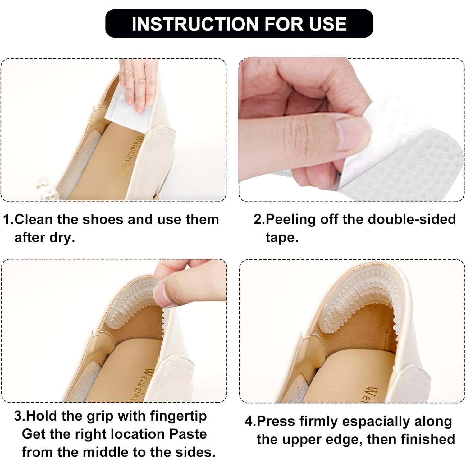 Almohadillas de Talón de Gel DIAFEBWANGHH - 4 Piezas Reutilizables