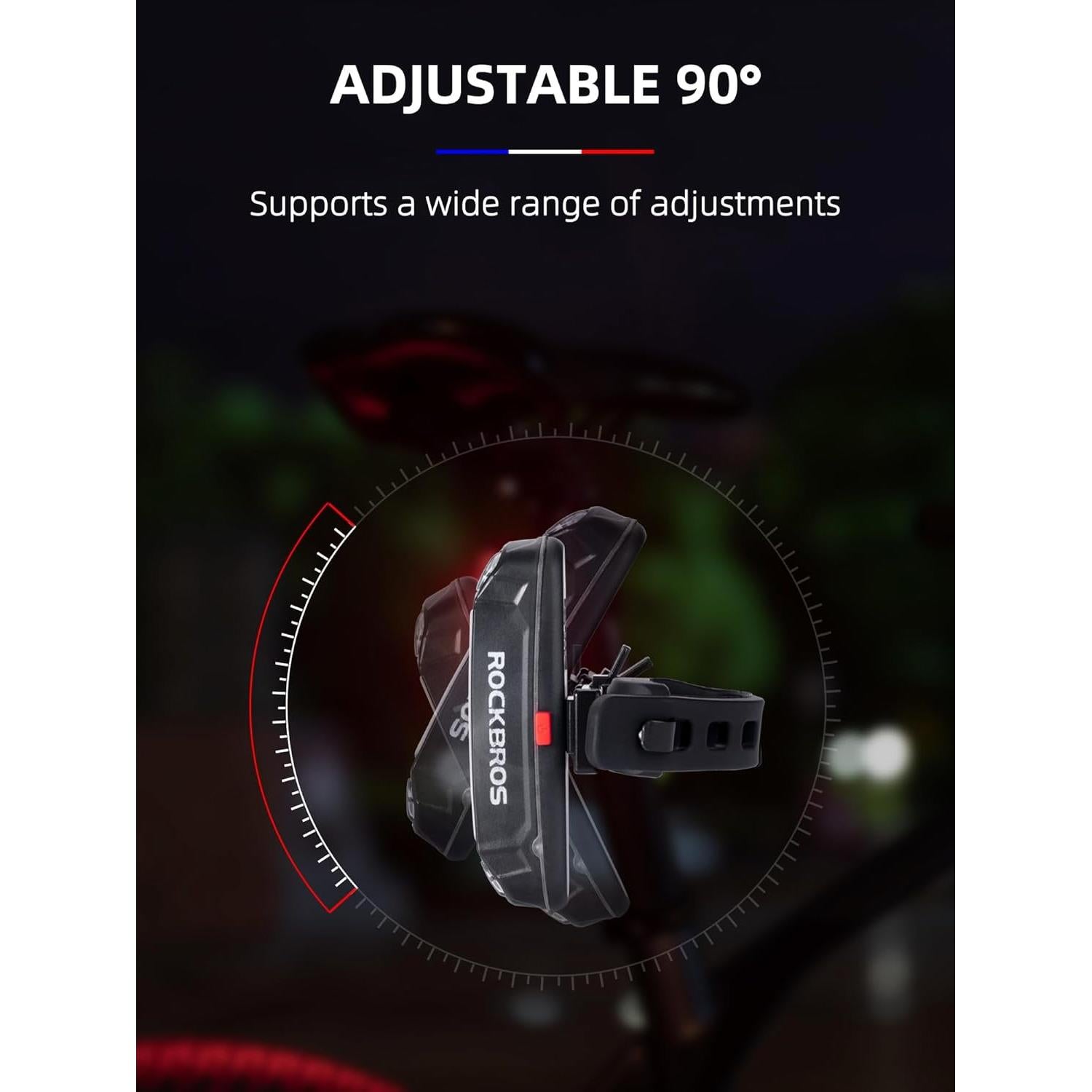 Luz Trasera de Bicicleta ROCKBROS Recargable USB 350 Lúmenes IPX4