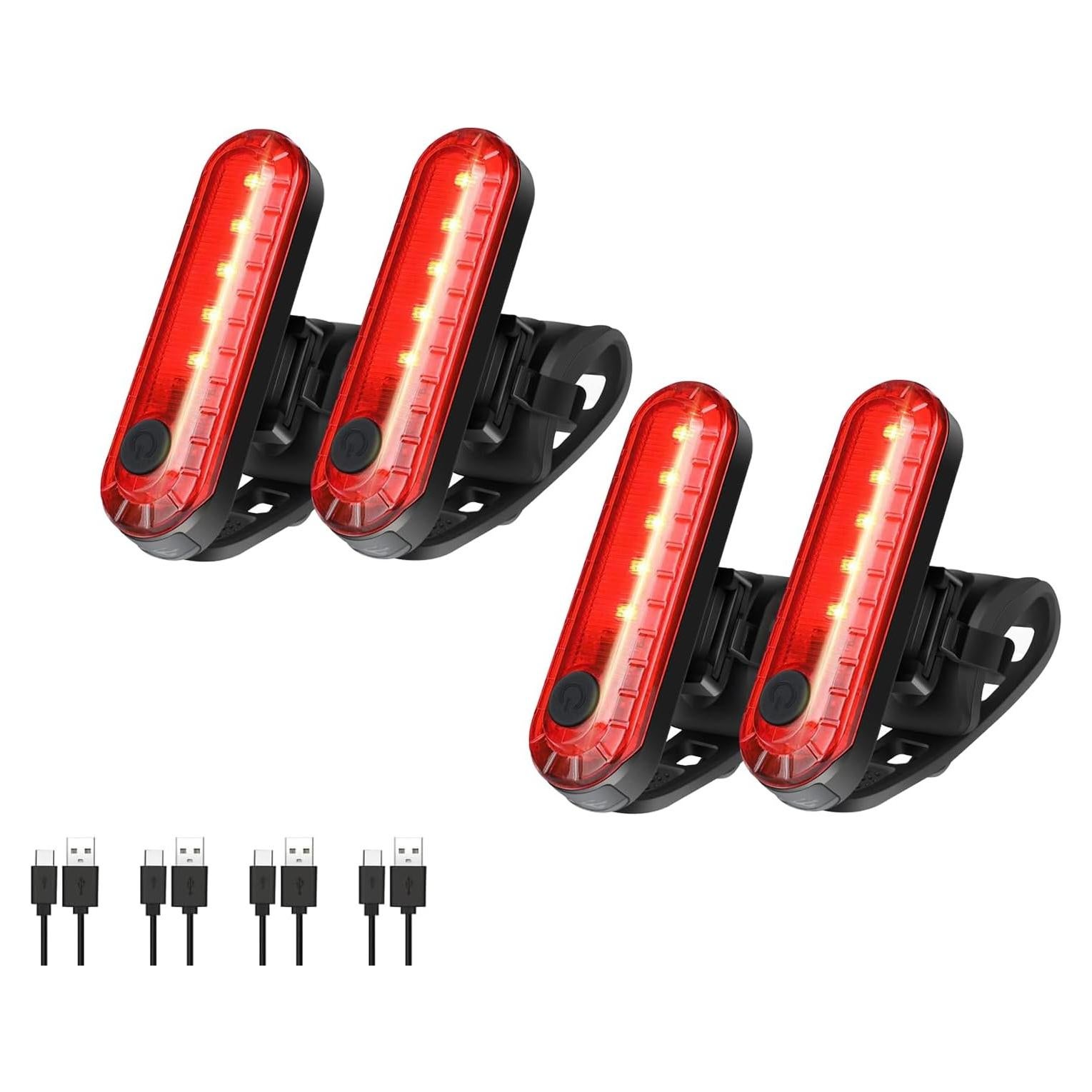 Luz Trasera de Bicicleta Hilngav LED Recargable USB-C 4 Modos