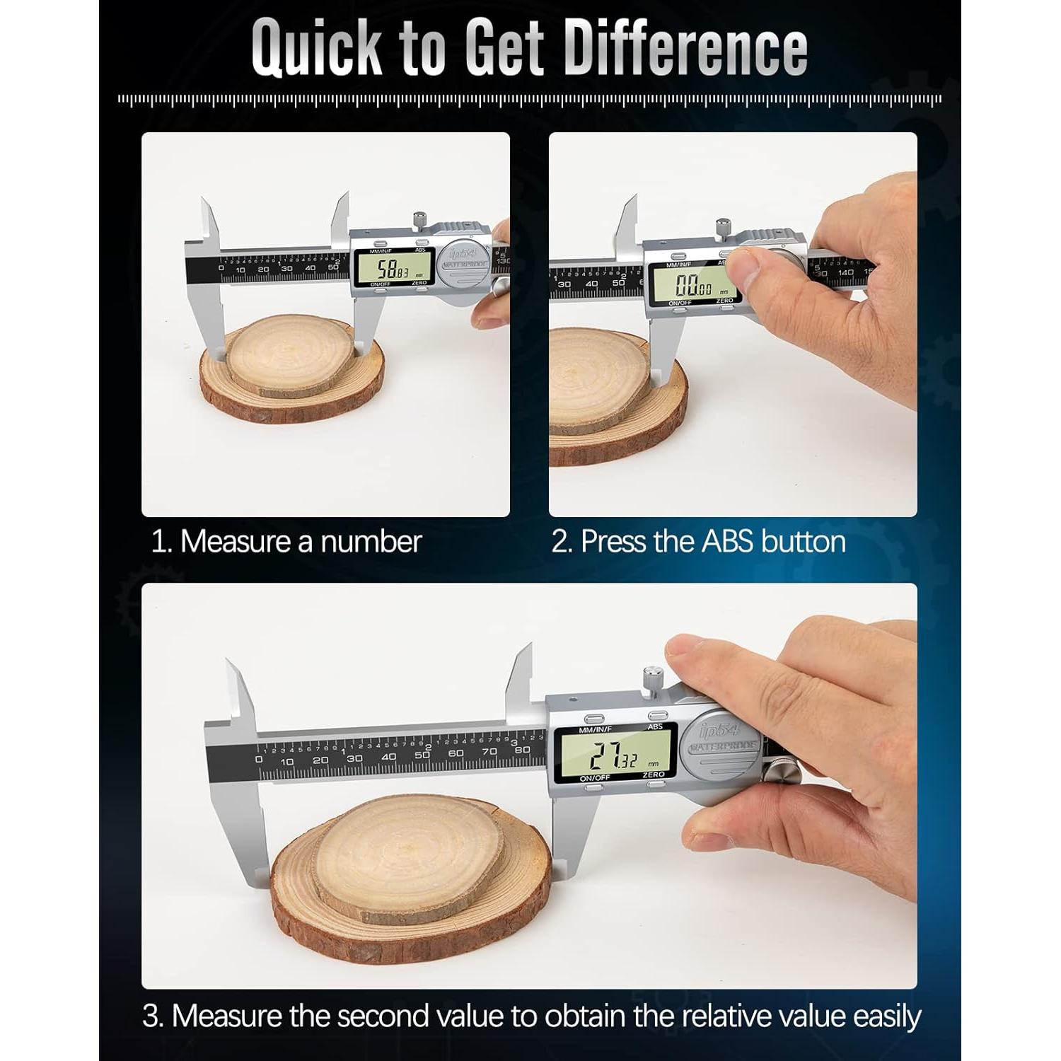 Calibrador Digital Housolution 15 cm ABS IP54 Acero Inoxidable