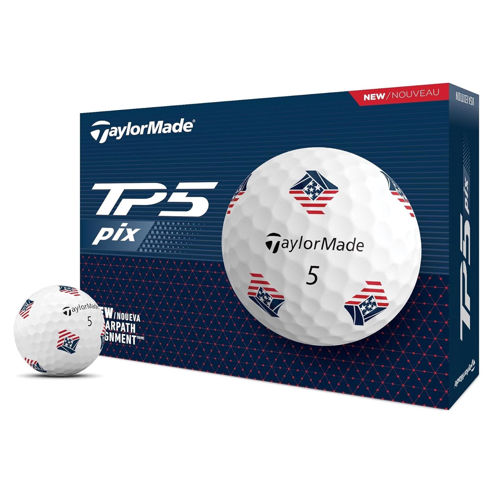 Pelotas de Golf TaylorMade TP5 Pix 2024 - 12 Unidades