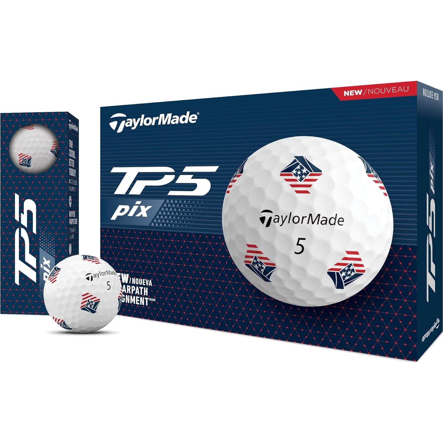Pelotas de Golf TaylorMade TP5 Pix 2024 - 12 Unidades
