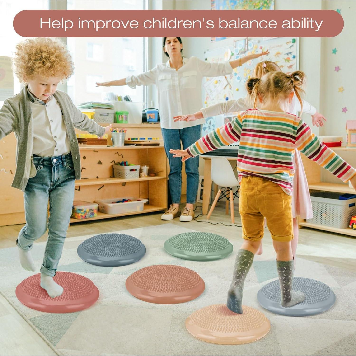 Cojines Wobble Inflables Amylove 6 Pcs 34.5 cm para Niños