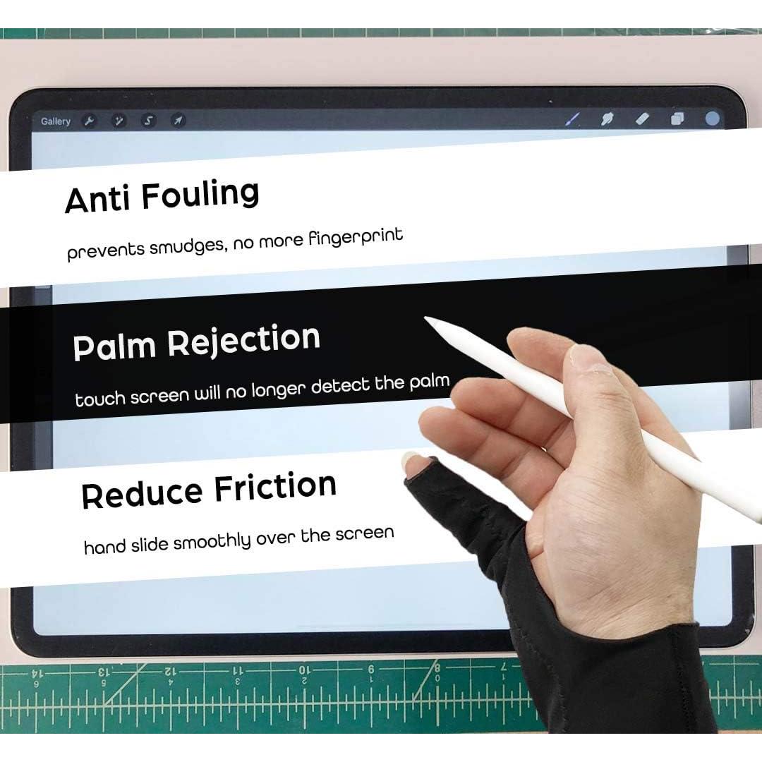 Guante de Dibujo Artista AKX Negro Xpequeño - Paquete de 2